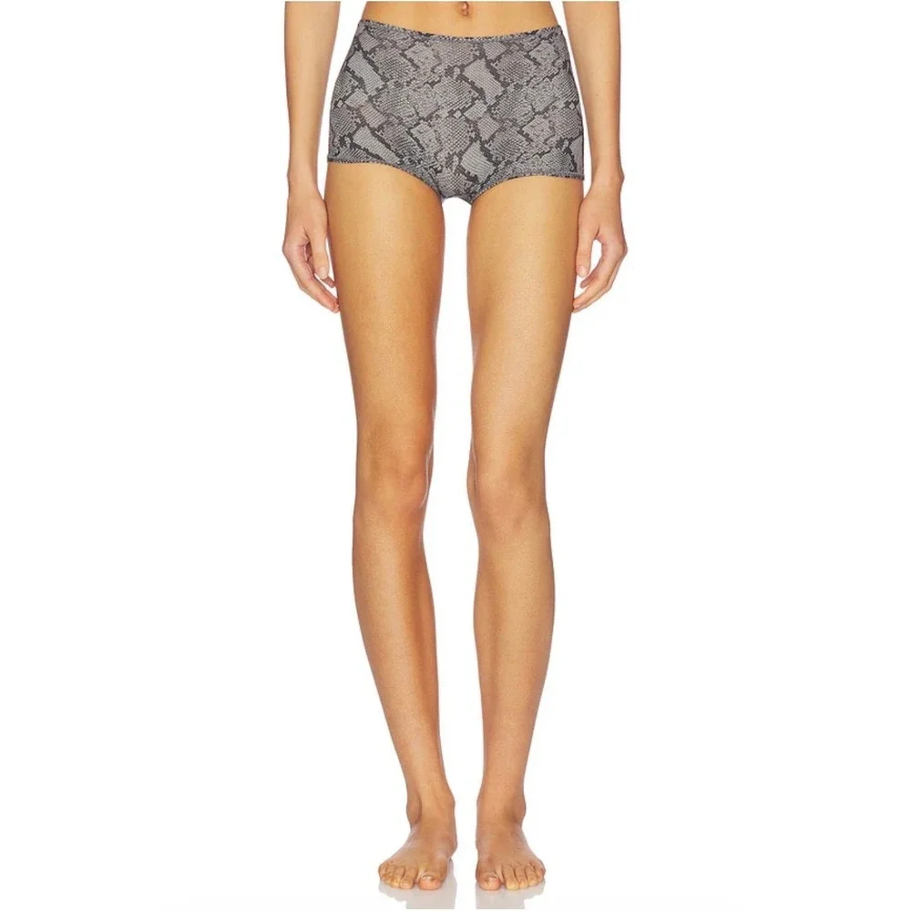 Skims-Fits Everybody Boy Shorts-Shadow Snake Print Size L